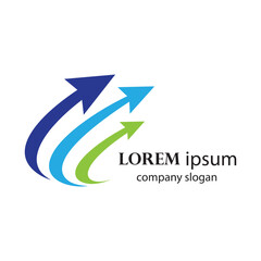 rising business arrow logo illustration