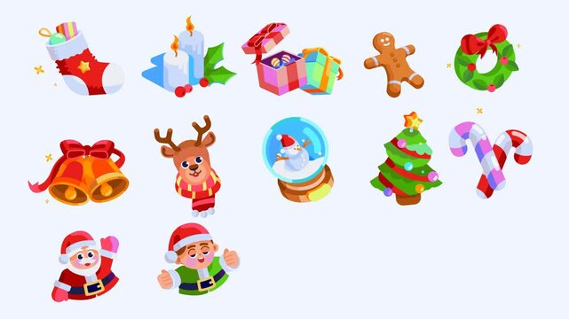 christmas theme sticker pack