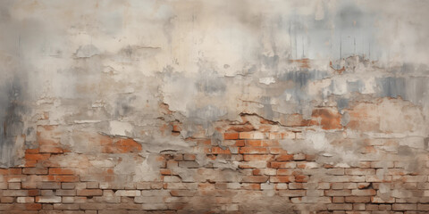 Grunge Brick Wall Texture Background  Cracked Weathered Rustic