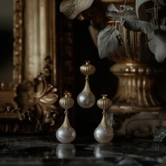 Pearl Earrings Still Life.