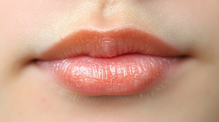 Fototapeta premium Speech Difficulty: A close-up of lips forming words, but with visible effort. Speech impairment is another stroke symptom. 