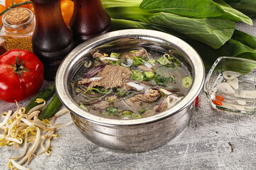 Vietnamese cuisine - Pho Bo soup with beef