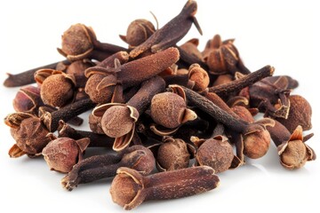 Fototapeta premium A fresh Clove and Clove Power isolated on white