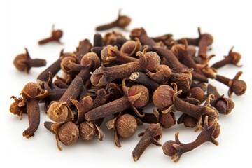 Obraz premium A fresh Clove and Clove Power isolated on white
