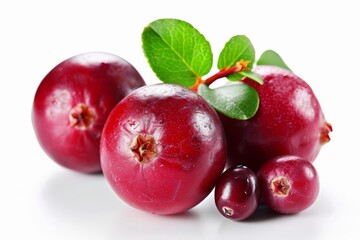 Obraz premium A fresh cranberry isolated on white