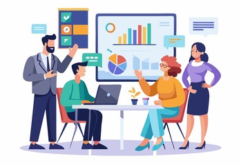 business people working together