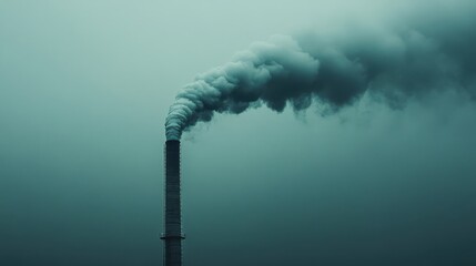 Industrial Smoke Stack Pollution in the Sky
