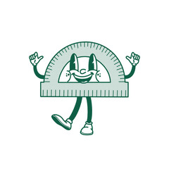 Ruler measure character illustration