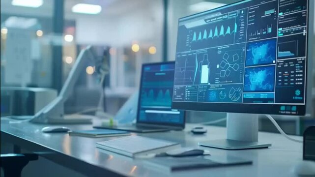 computer lab futursitc tech lab computerscreens grpahs fhd 