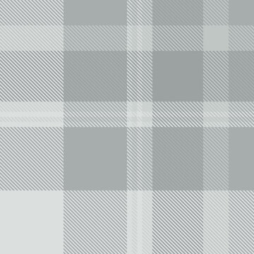 Gray tartan plaid fabric seamless pattern of check background tartan with a textile fabric plaid texture. Tartan Scotland seamless plaid pattern vector. Retro background fabric.