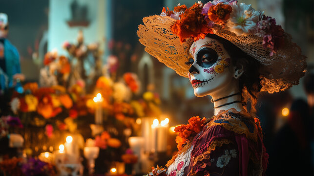 day of the dead celebration in mexico catrina
