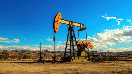 Fototapeta premium Oil price increase and production costs, emphasizing the strategic management of oil reserves for production.