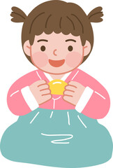 송편만드는모습,가족,일러스트
