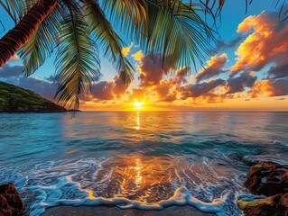 Caribbean Sea Daytime with Cloudy Sky and Water Resources