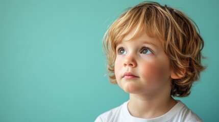 Thoughtful Child Looking to the Side