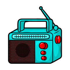 cartoon  classic radio illustration art