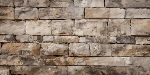 Fototapeta premium Stone Wall Texture Rough Brown Gray Closeup