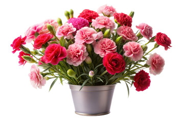 Bouquet of Carnations in a Pot
