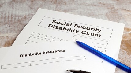 Health insurance application form. Accident insurance Disability benefits.