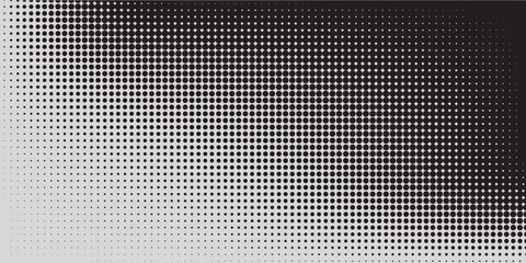 Basic halftone dots effect in black and white color. Halftone effect. Dot halftone. Black white halftone.Background with monochrome dotted texture.