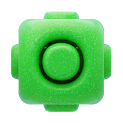 3D Plastic Resin Abstract Green Circular Axle. 3D Icon