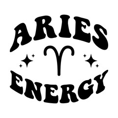 Aries energy zodiac horoscope sign svg cut file. Isolated vector illustration.