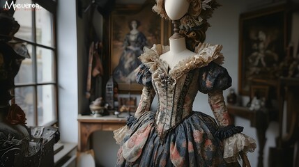 Creative Homemade Costume Display in Historic Setting