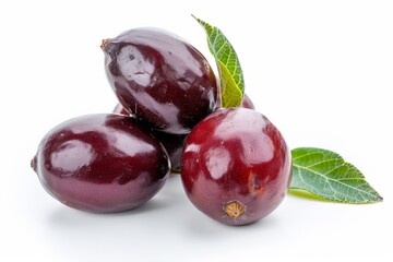 A fresh jujube isolated on white