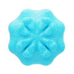 3D Plastic Resin Spiky Blue Orb. 3D Icon