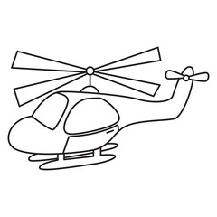 helicopter doodle icon transparent background