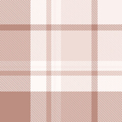 Brown tartan plaid fabric seamless pattern of check background tartan with a textile fabric plaid texture. Tartan Scotland seamless plaid pattern vector. Retro background fabric.