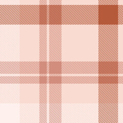 Brown tartan plaid fabric seamless pattern of check background tartan with a textile fabric plaid texture. Tartan Scotland seamless plaid pattern vector. Retro background fabric.