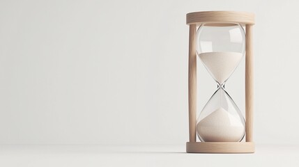 An hourglass with sand slipping through but blocked by tariffs and sanctions, trade time limit, economic restriction visual