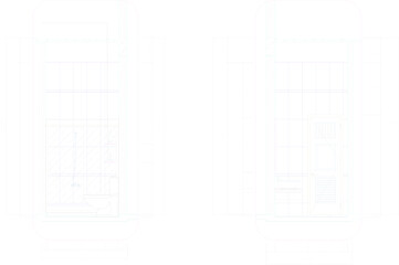 Vector sketch illustration silhouette design architectural engineering drawing of modern bathroom interior with toiletries