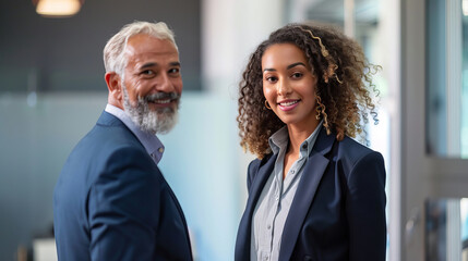 Obraz premium Dynamic Leadership in Diverse Professional Settings