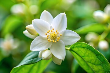 Obraz premium Close-up of White Jasmine Flower