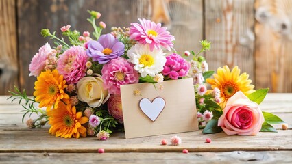 Beautiful and heartwarming Mother's Day greeting card with flowers and handwritten message