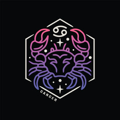Vector graphic icon illustrations of Zodiac signs and symbols with line art tattoo design
