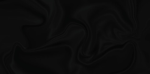 Luxury waves cloth black silk and fabric. Soft wave flowing curtain smooth satin silk. Abstract background luxury cloth or liquid wave silk satin background.