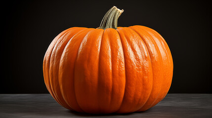 Obraz premium pumpkin isolated on black background. Pumpkin in darkness. Halloween concept.