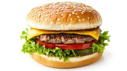 hamburger on a white background