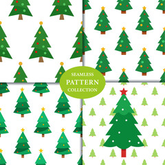 Evergreen christmas tree Seamless Pattern Background