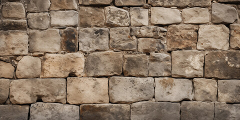 Fototapeta premium Stone Wall Texture Rough Masonry Background