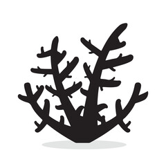 Algaes sealife Silhouette, cute Algaes sealife Vector Silhouette, Cute Algaes sealife cartoon Silhouette,  sealife vector Silhouette, Algaes icon Silhouette, Algaes sealife vector							