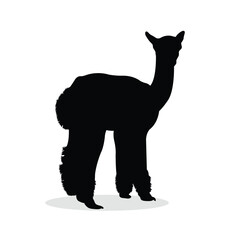 Alpaca Silhouette, cute Alpaca Vector Silhouette, Cute Alpaca cartoon Silhouette, Alpaca vector Silhouette, Alpaca icon Silhouette, Alpaca vector																									