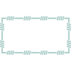 Aesthetic Abstract Rope Pattern Decorative Geometric Shape Frame