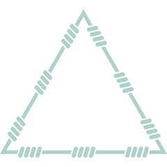 Aesthetic Abstract Rope Pattern Decorative Geometric Shape Frame