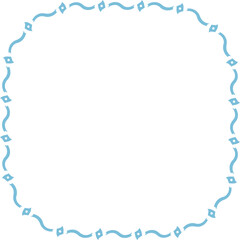 Aesthetic Abstract Wavy Pattern Decorative Geometric Shape Frame