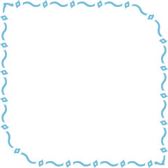 Aesthetic Abstract Wavy Pattern Decorative Geometric Shape Frame