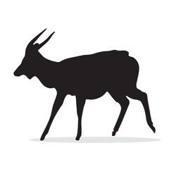 Antelope Silhouette, cute Antelope Vector Silhouette, Cute Antelope cartoon Silhouette, Antelope vector Silhouette, Antelope icon Silhouette, Antelope vector																									